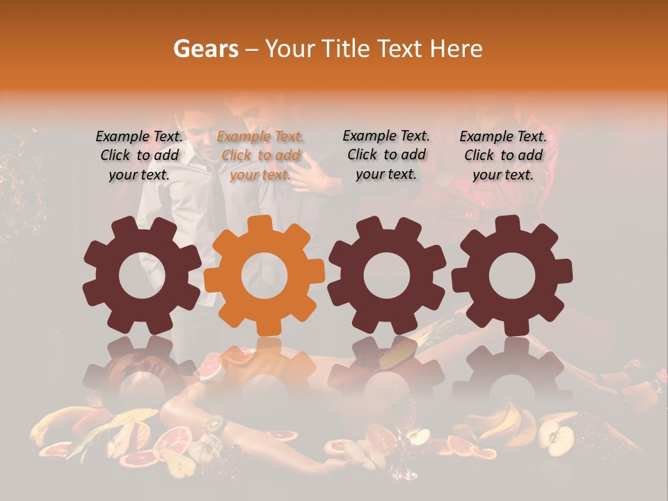 Male Bedeck Friends PowerPoint Template