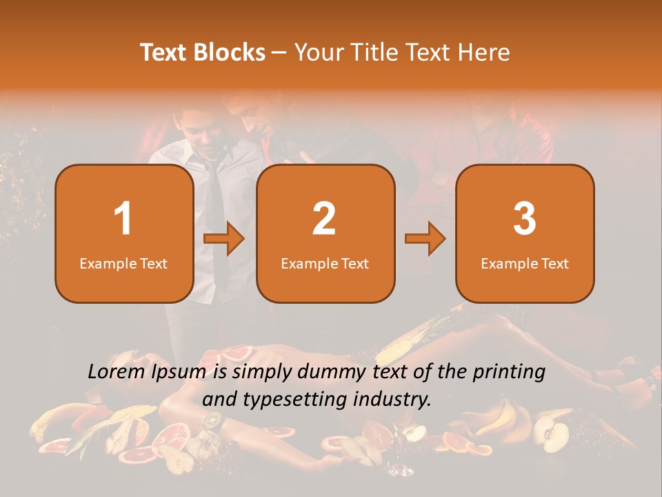 Male Bedeck Friends PowerPoint Template