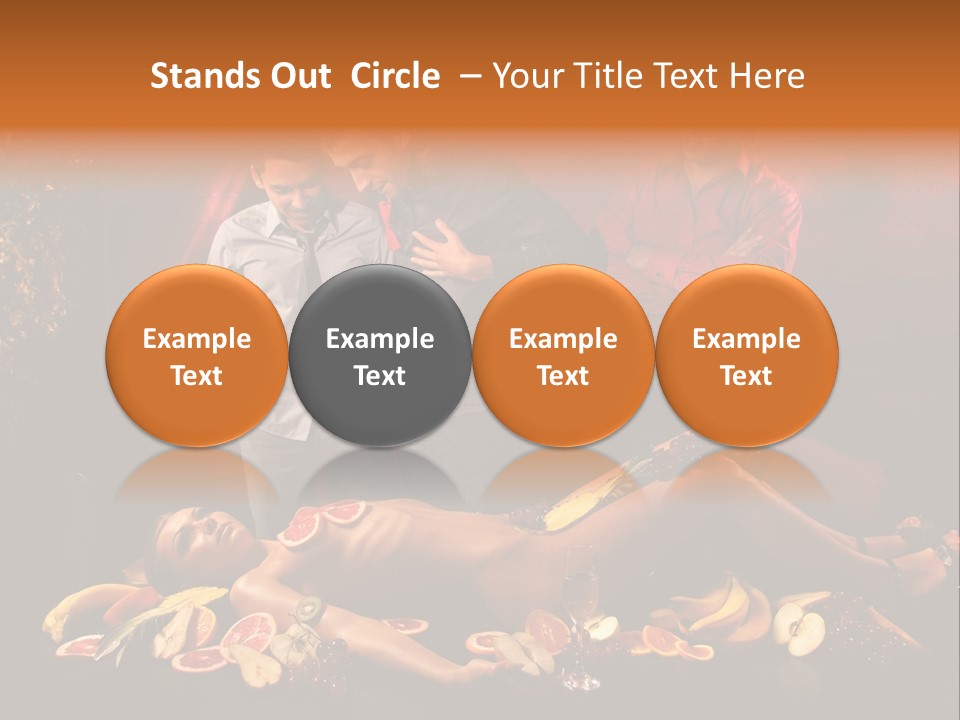 Male Bedeck Friends PowerPoint Template