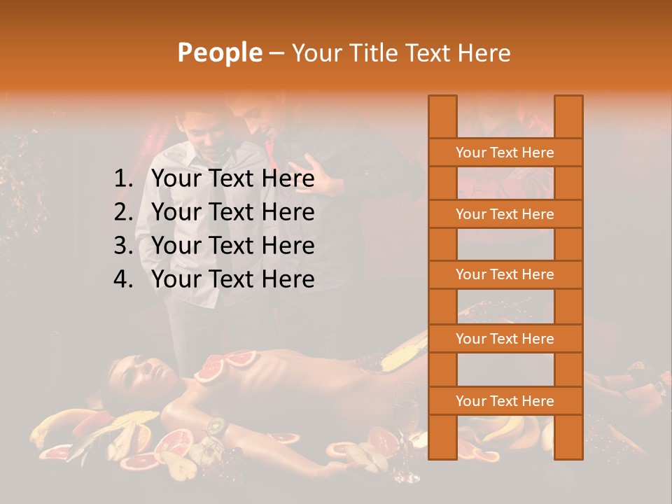 Male Bedeck Friends PowerPoint Template