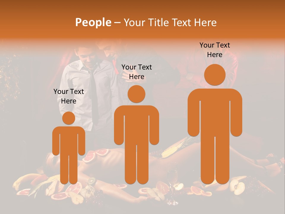 Male Bedeck Friends PowerPoint Template