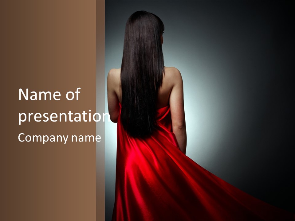 Cover Woman Background PowerPoint Template