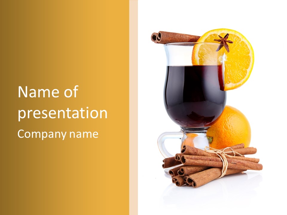 Decoration Tick Alcohol PowerPoint Template