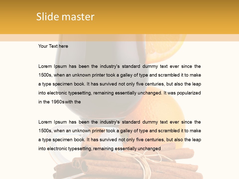 Decoration Tick Alcohol PowerPoint Template