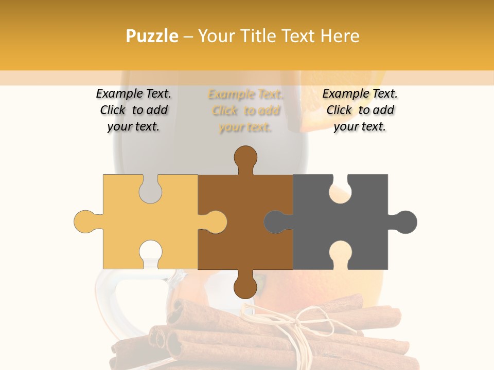 Decoration Tick Alcohol PowerPoint Template