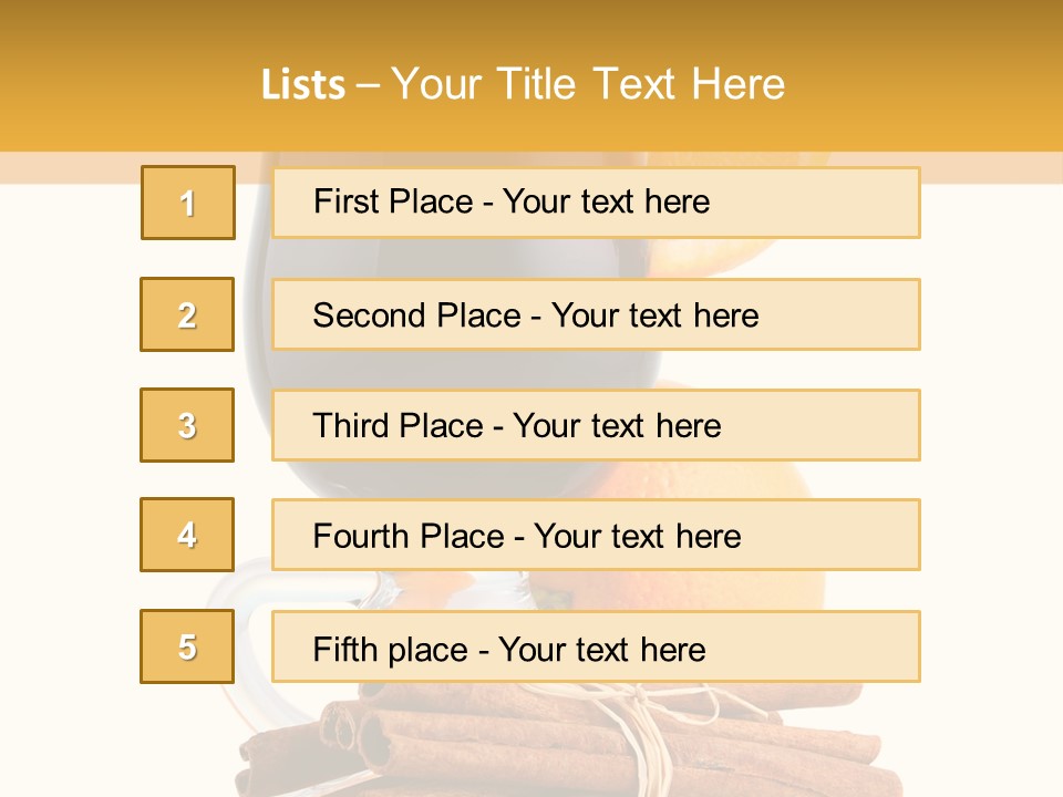 Decoration Tick Alcohol PowerPoint Template
