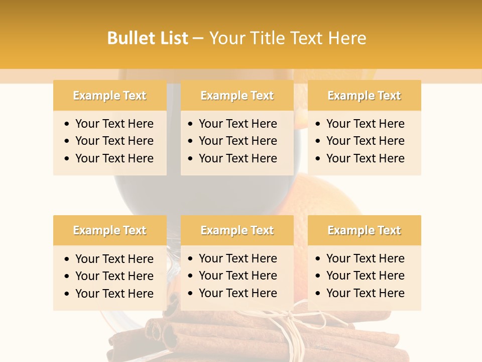 Decoration Tick Alcohol PowerPoint Template