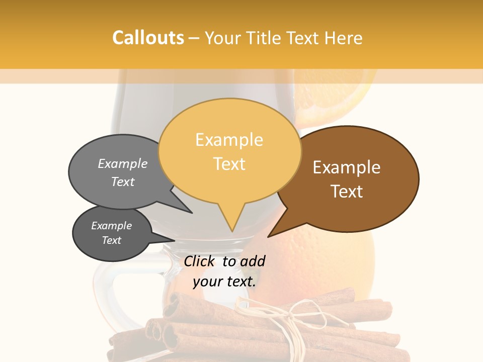 Decoration Tick Alcohol PowerPoint Template