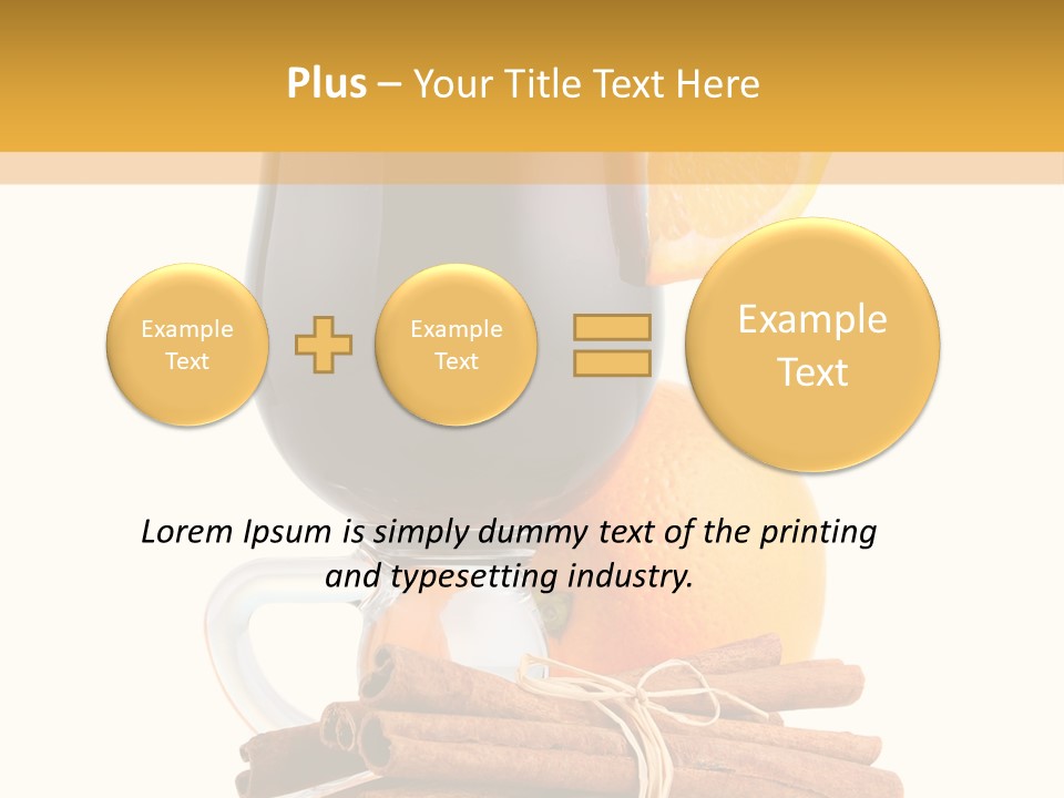 Decoration Tick Alcohol PowerPoint Template