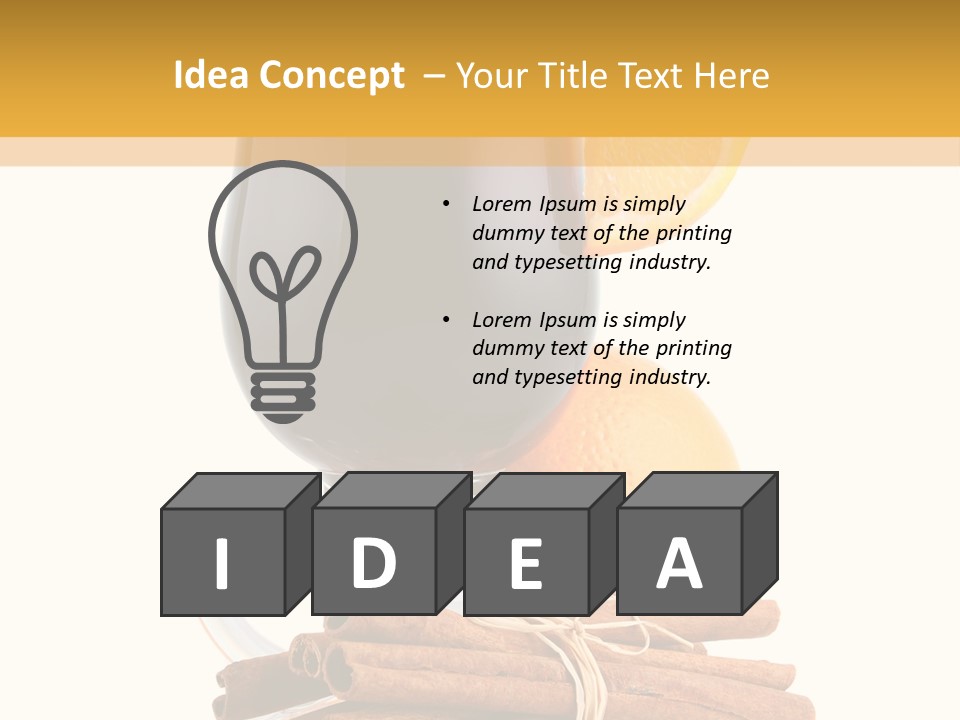 Decoration Tick Alcohol PowerPoint Template