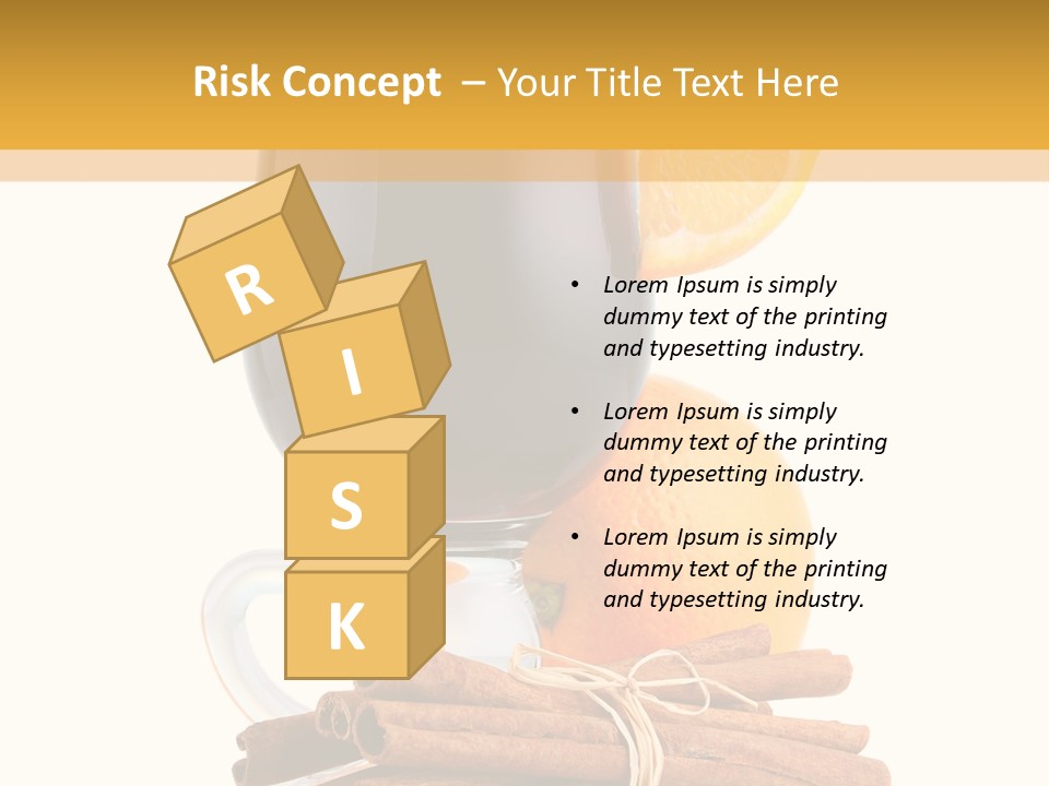 Decoration Tick Alcohol PowerPoint Template