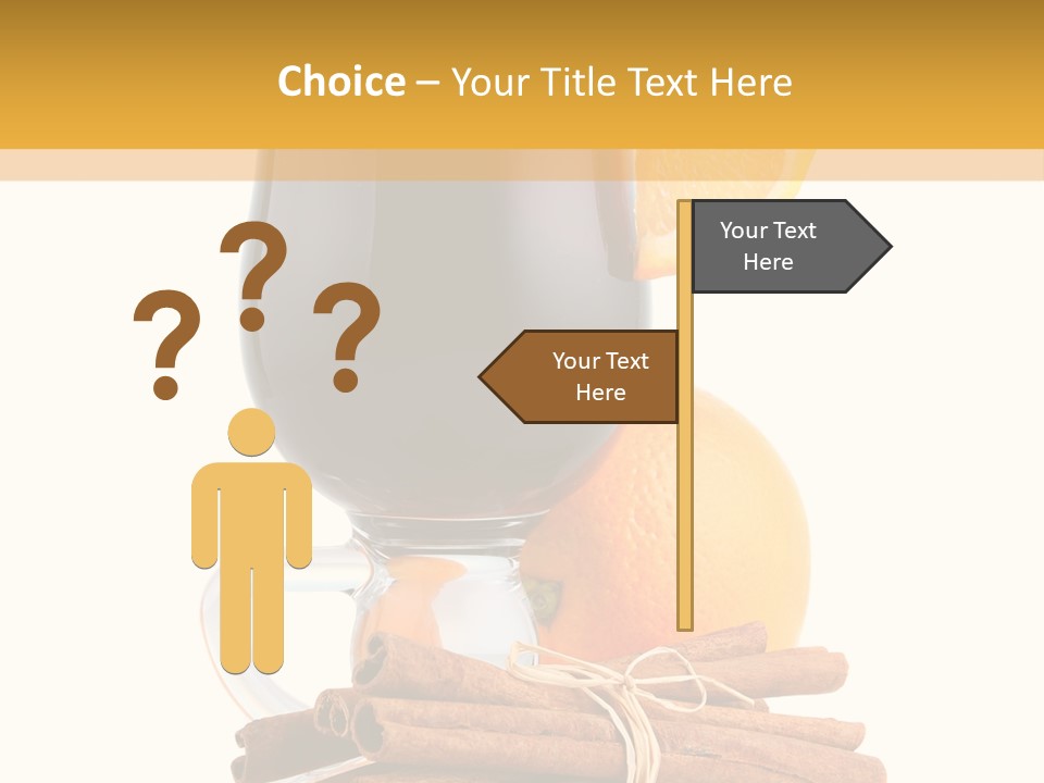 Decoration Tick Alcohol PowerPoint Template