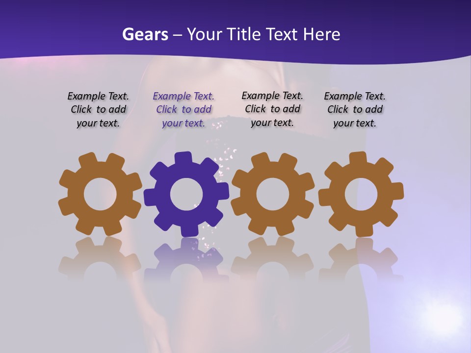 Nightlife Blue Di Coball PowerPoint Template