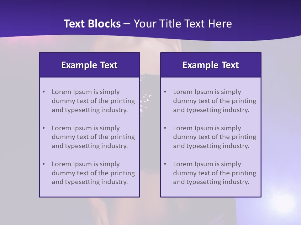 Nightlife Blue Di Coball PowerPoint Template