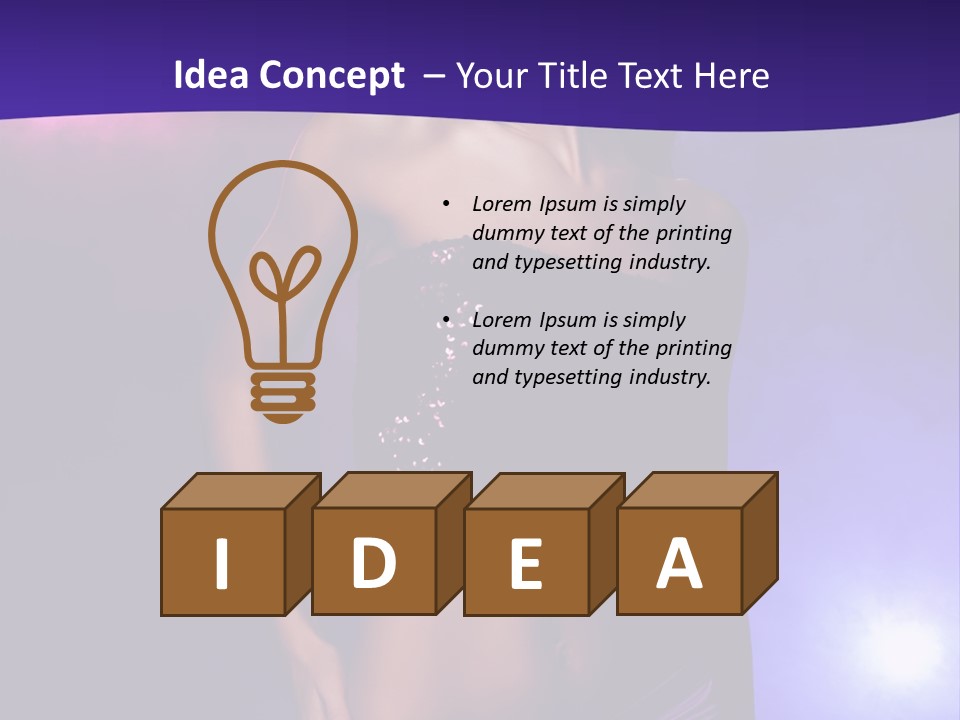 Nightlife Blue Di Coball PowerPoint Template