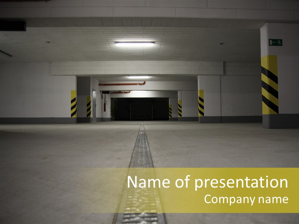 Underground Beton Floor PowerPoint Template