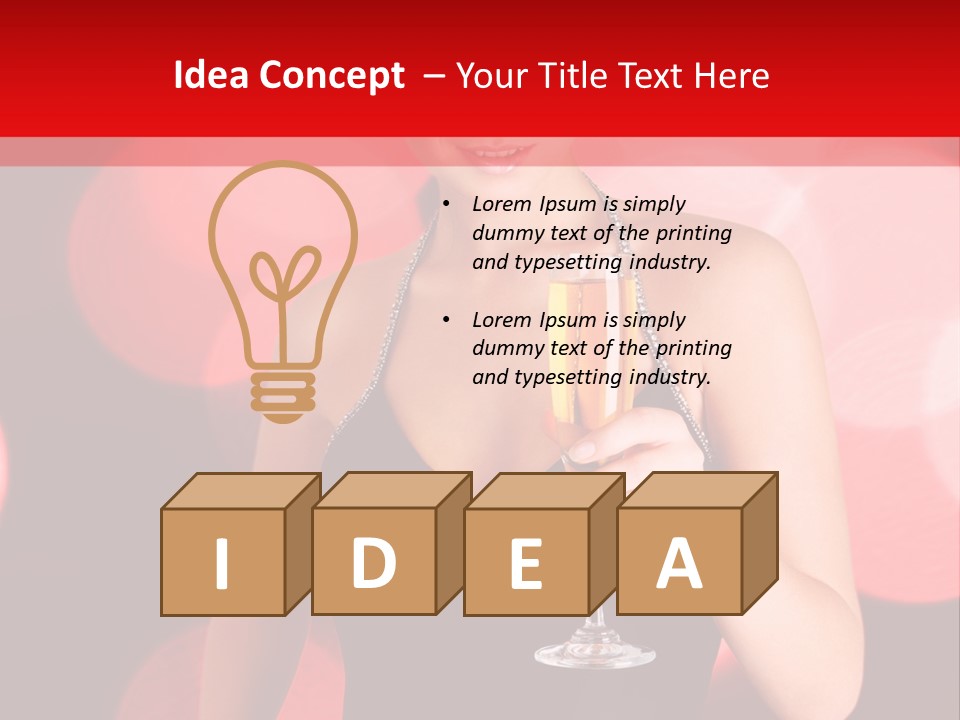 Human Young Sensual PowerPoint Template