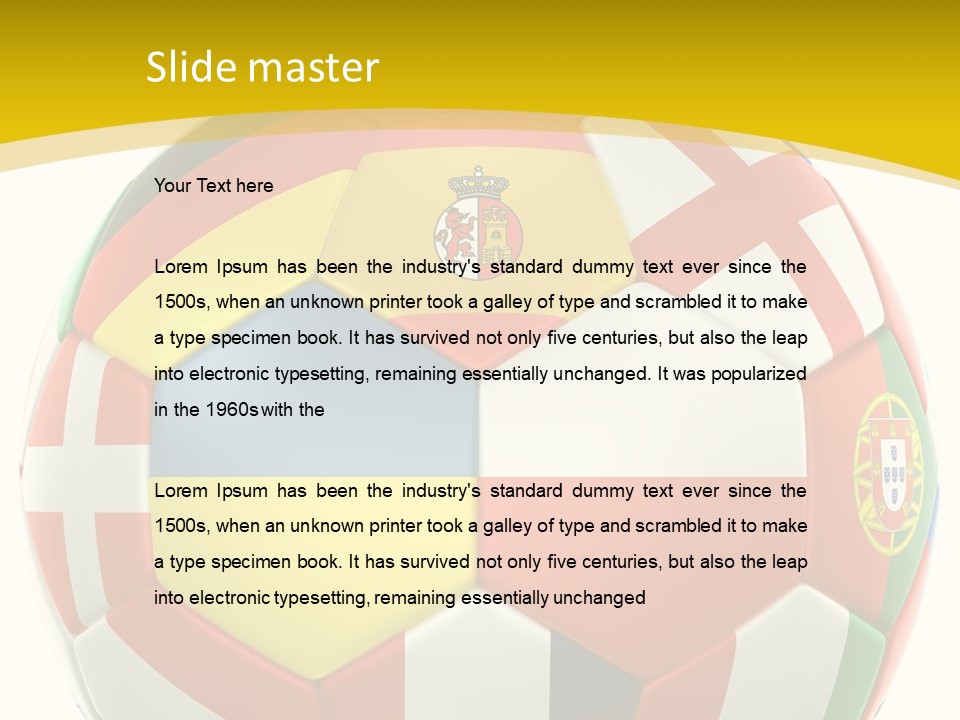 National England White Background PowerPoint Template