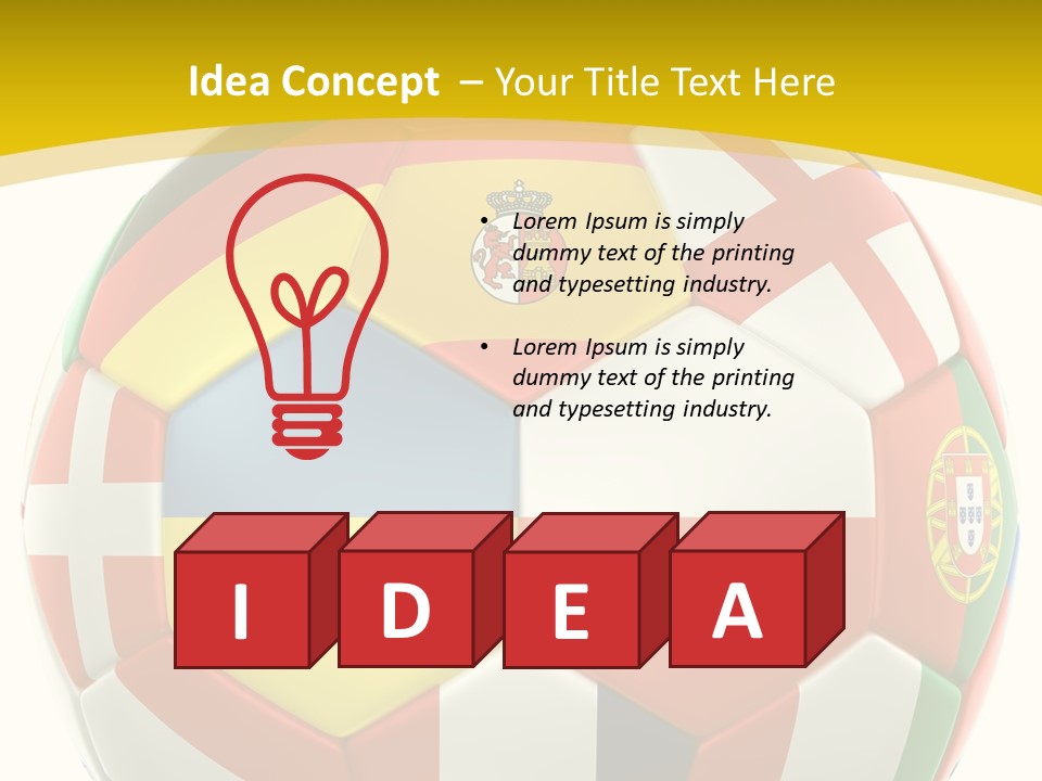 National England White Background PowerPoint Template