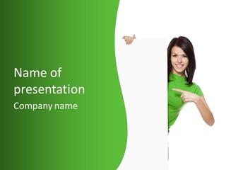 Advertise Girl Background PowerPoint Template