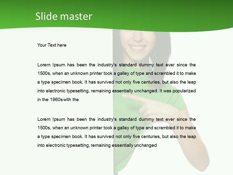 Advertise Girl Background PowerPoint Template