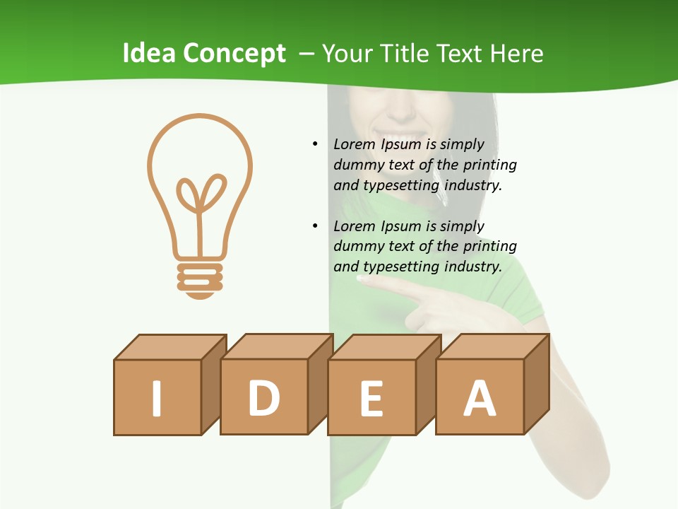 Advertise Girl Background PowerPoint Template