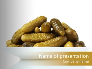 I Olated Cucumber Pre Erved PowerPoint Template