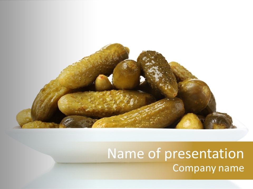 I Olated Cucumber Pre Erved PowerPoint Template