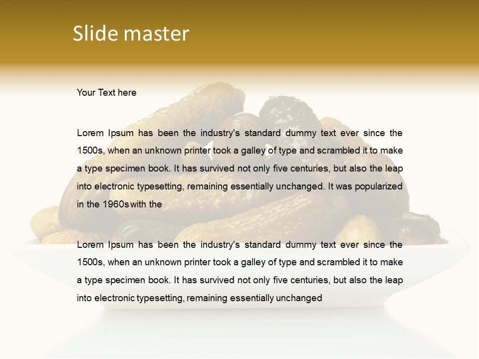 I Olated Cucumber Pre Erved PowerPoint Template