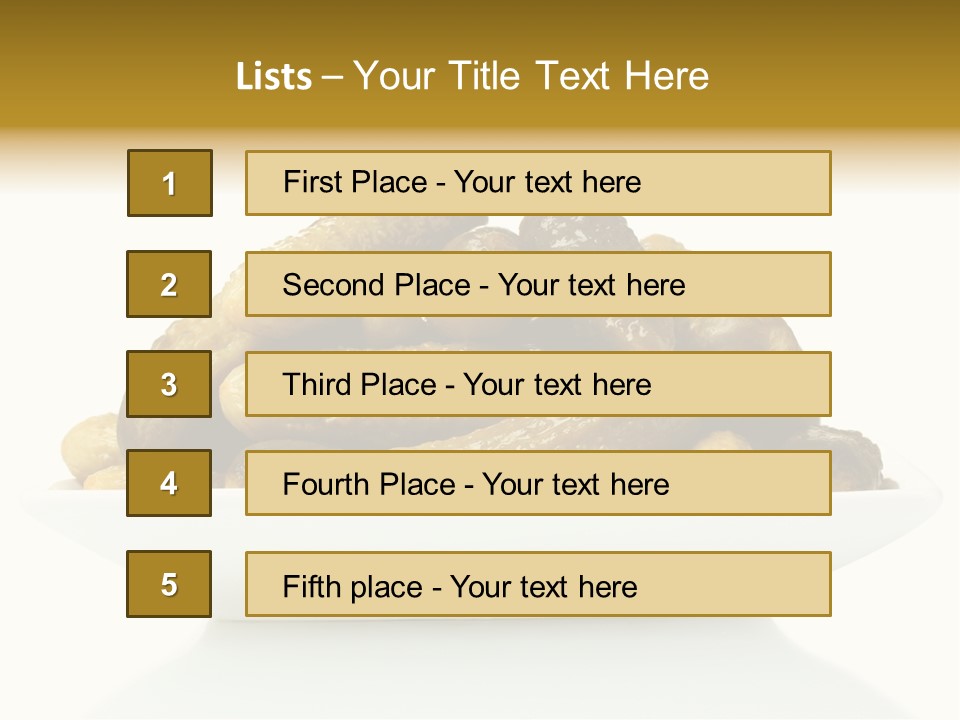 I Olated Cucumber Pre Erved PowerPoint Template