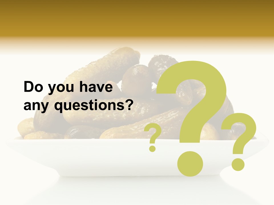 I Olated Cucumber Pre Erved PowerPoint Template