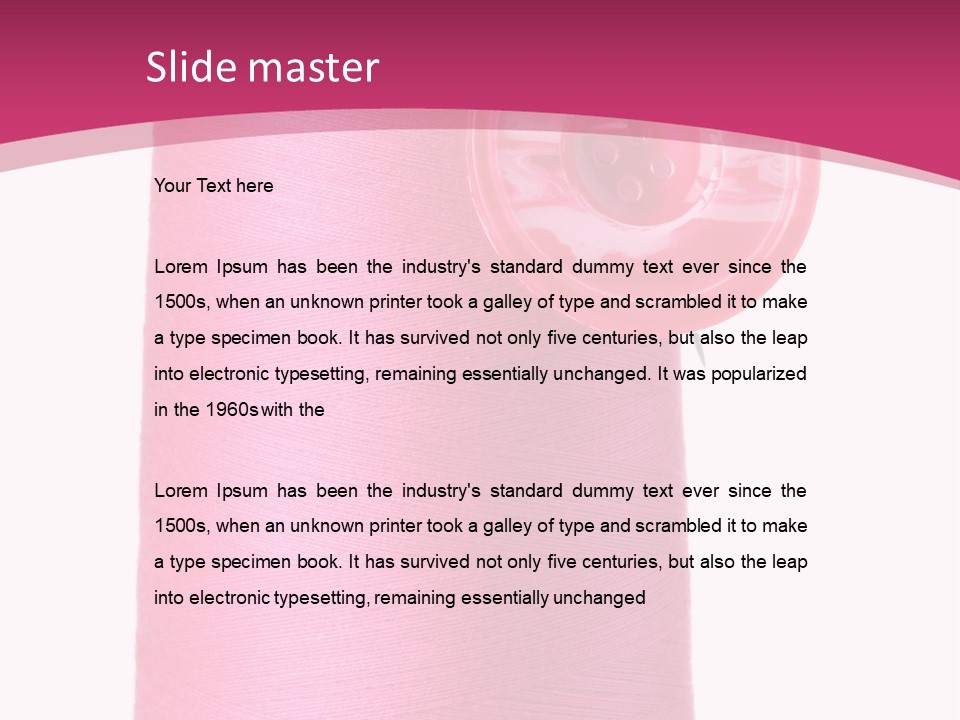 Single Work Cotton PowerPoint Template