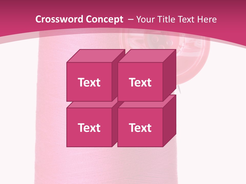 Single Work Cotton PowerPoint Template