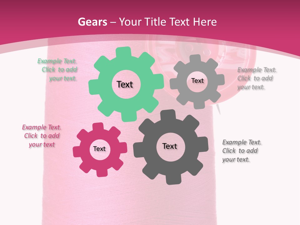 Single Work Cotton PowerPoint Template