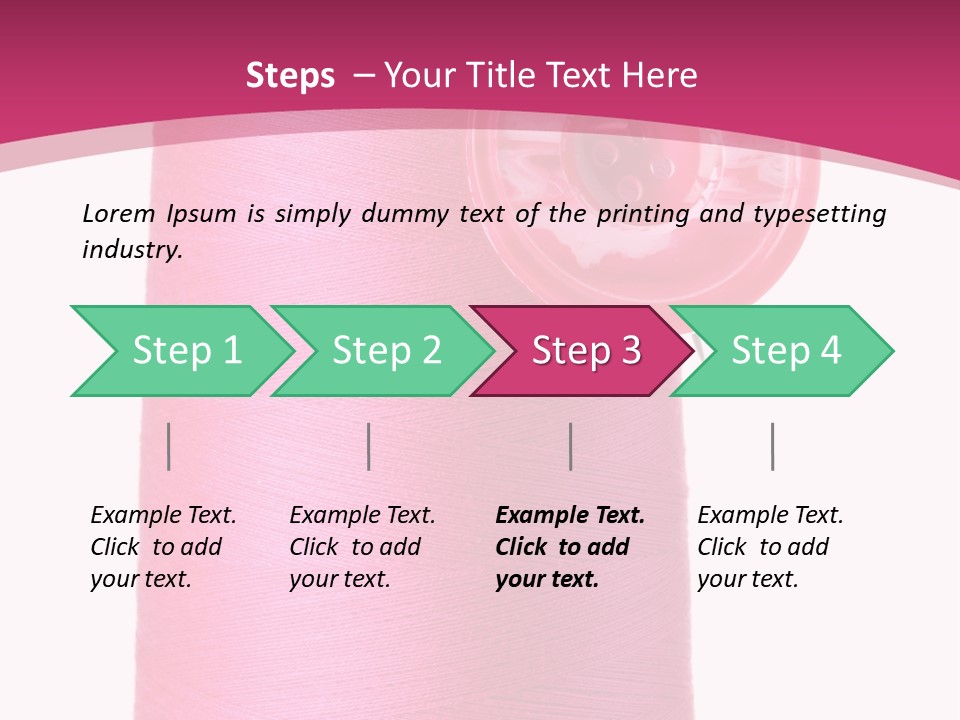 Single Work Cotton PowerPoint Template