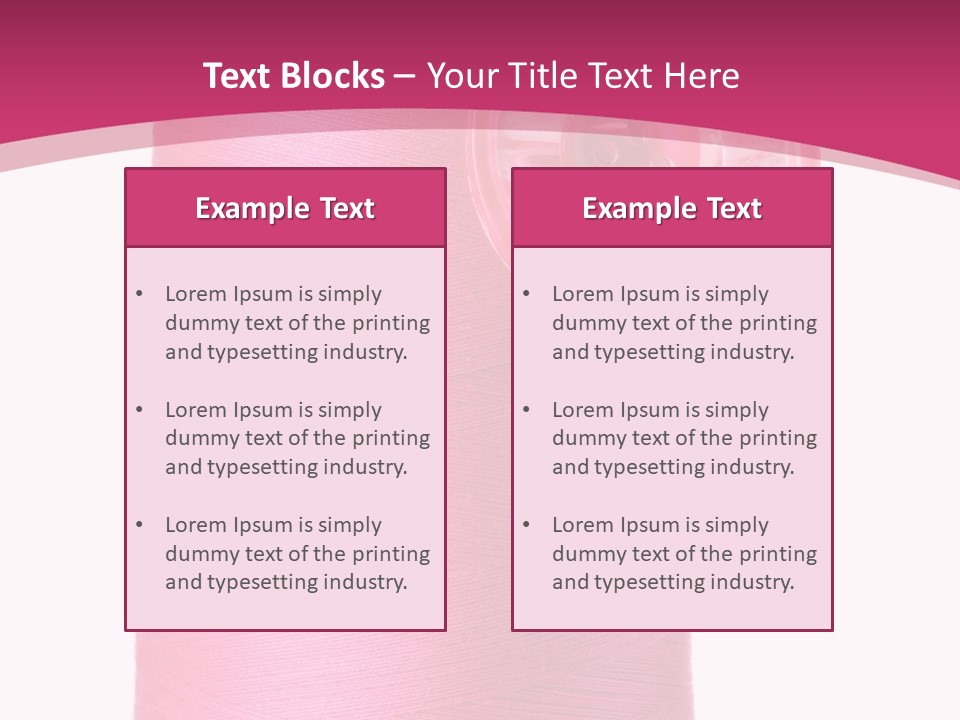 Single Work Cotton PowerPoint Template