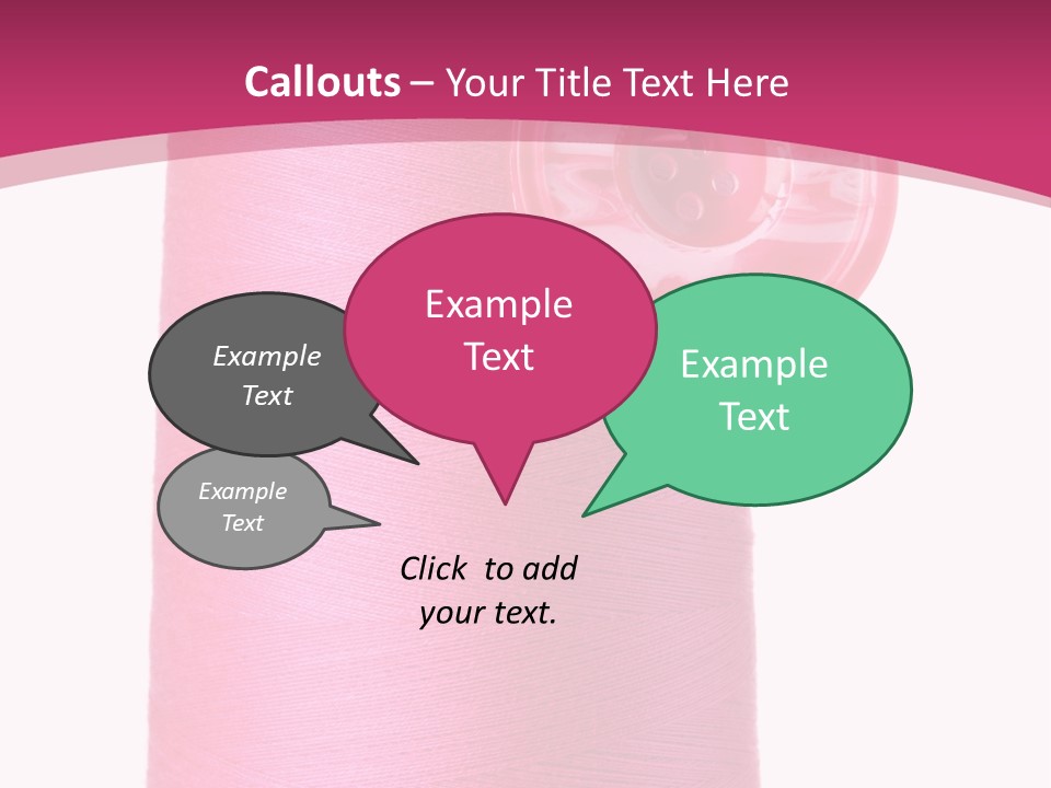 Single Work Cotton PowerPoint Template