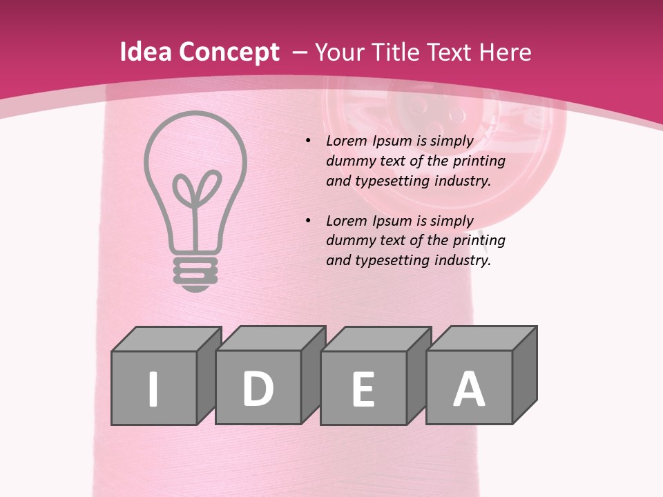 Single Work Cotton PowerPoint Template