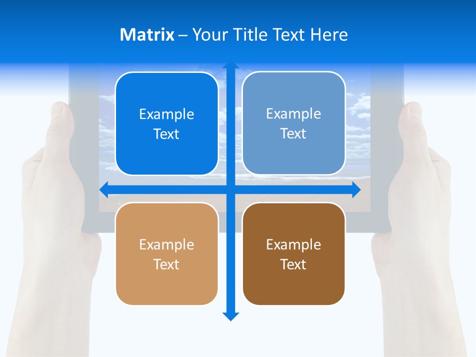 Isolated Mobile Holding PowerPoint Template
