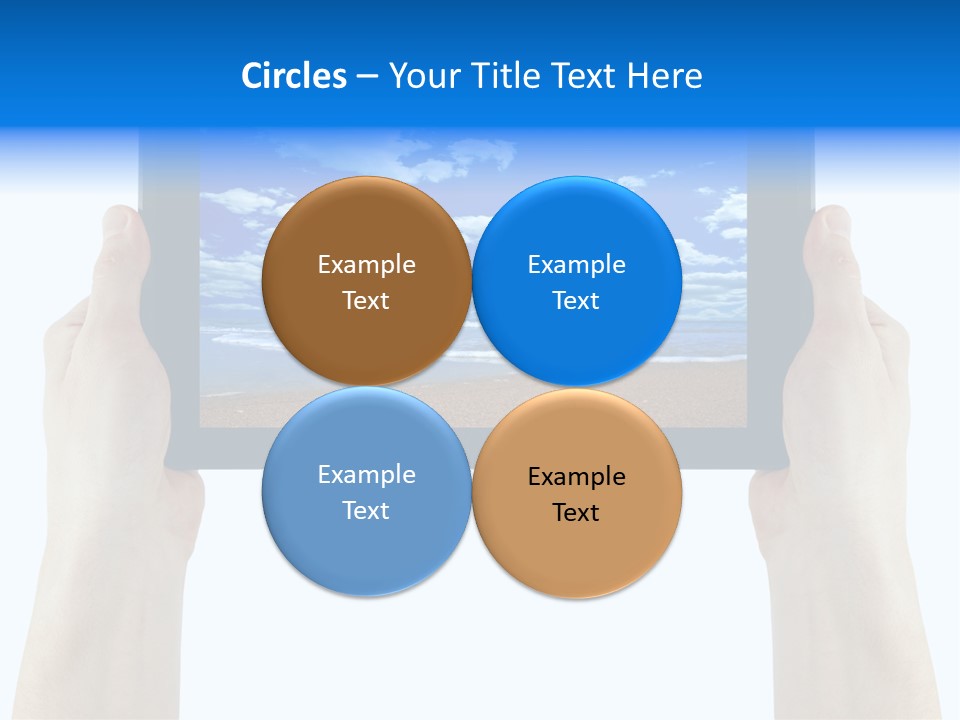 Isolated Mobile Holding PowerPoint Template