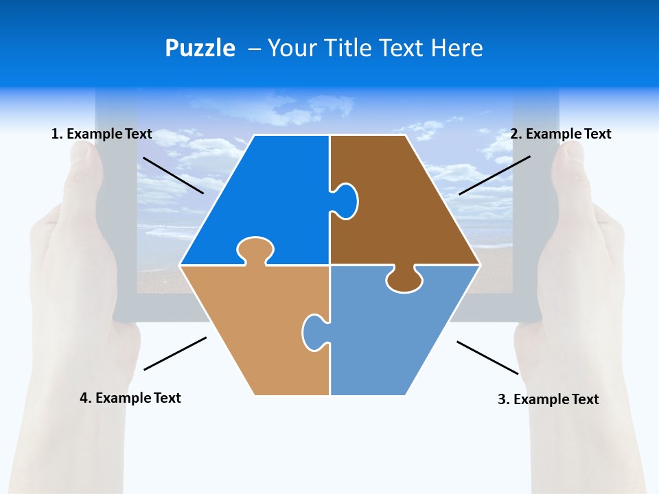 Isolated Mobile Holding PowerPoint Template