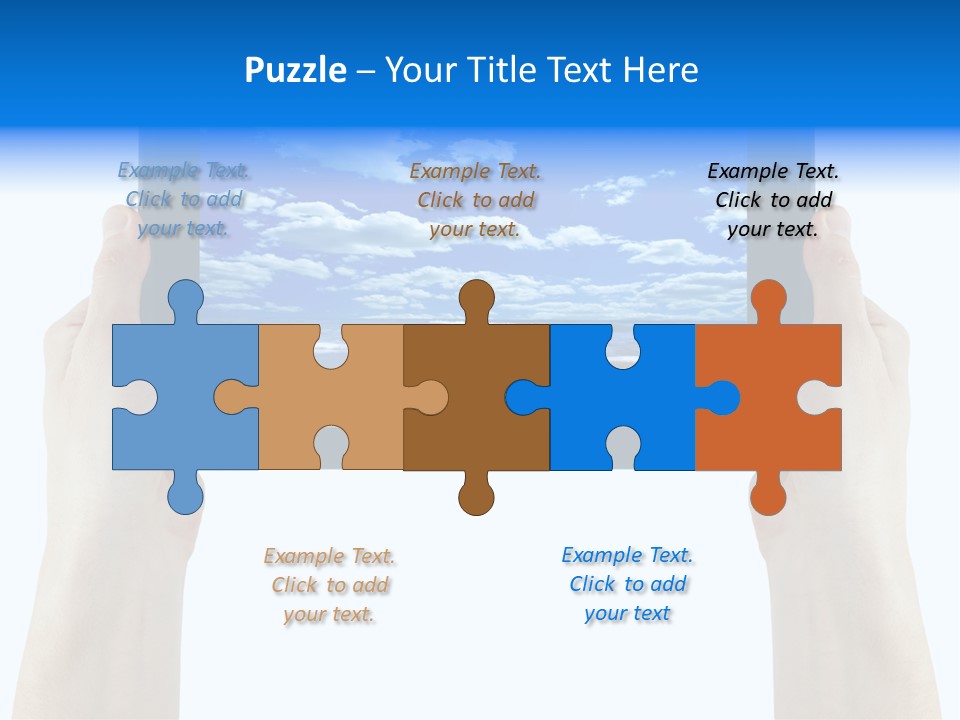 Isolated Mobile Holding PowerPoint Template