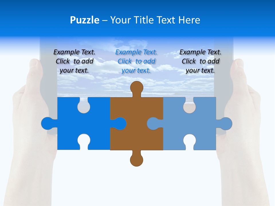 Isolated Mobile Holding PowerPoint Template