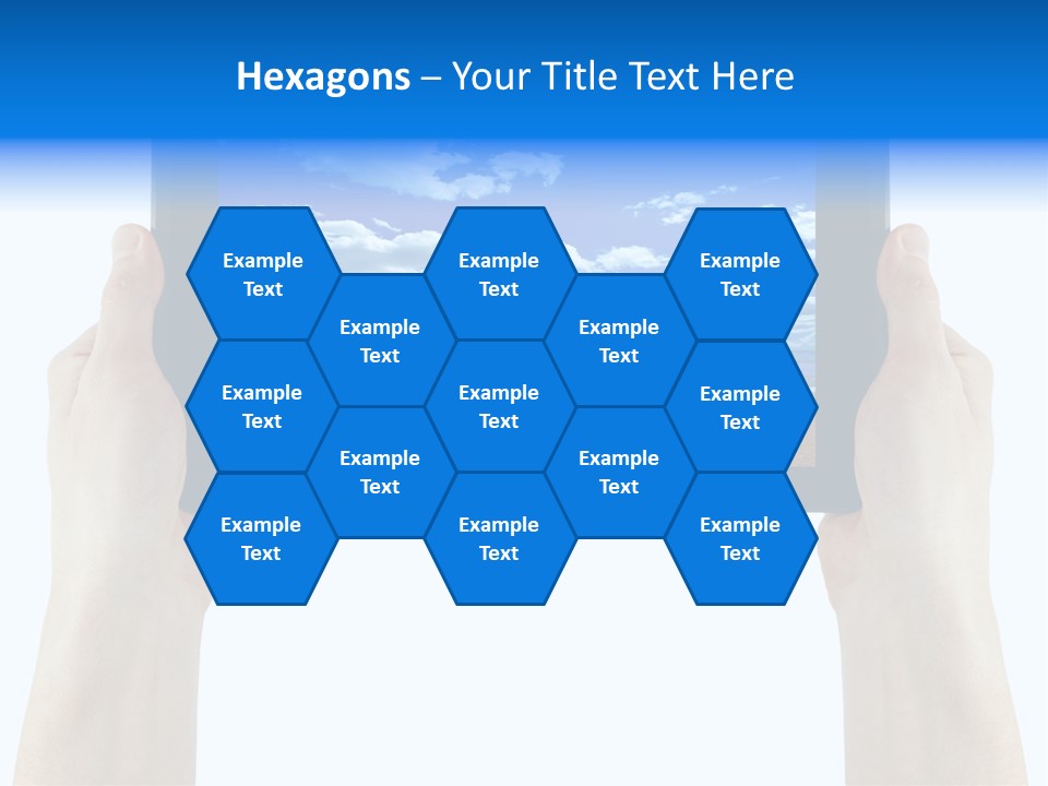 Isolated Mobile Holding PowerPoint Template