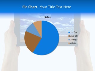 Isolated Mobile Holding PowerPoint Template