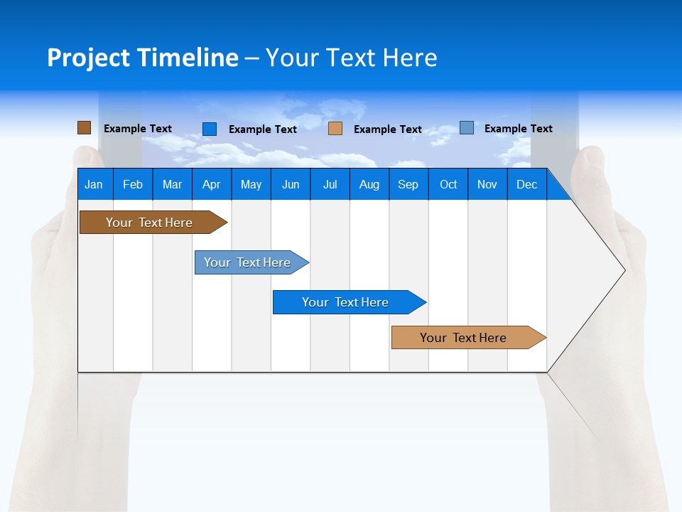 Isolated Mobile Holding PowerPoint Template
