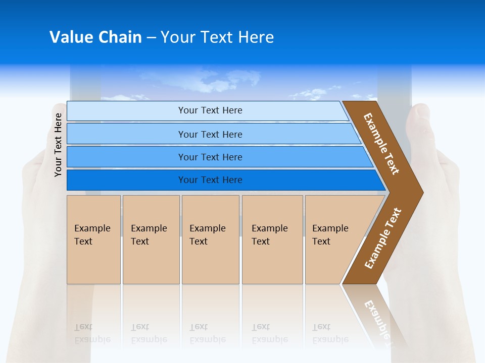 Isolated Mobile Holding PowerPoint Template
