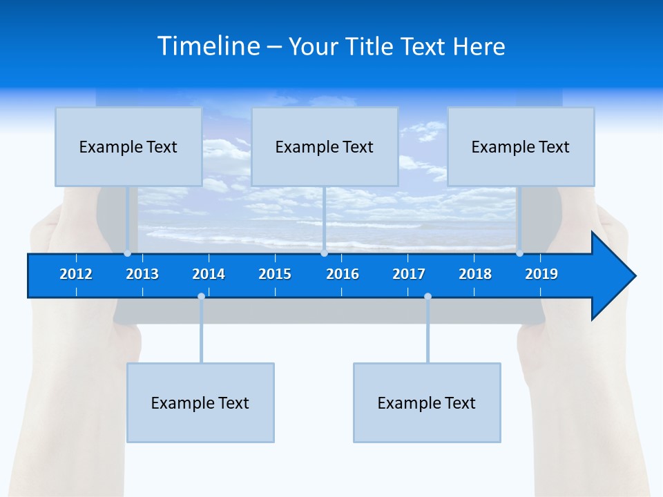 Isolated Mobile Holding PowerPoint Template