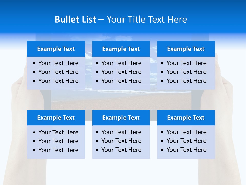 Isolated Mobile Holding PowerPoint Template