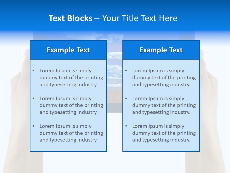 Isolated Mobile Holding PowerPoint Template